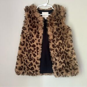 Cherokee | Girls Animal Print Faux Fur Vest | S/P